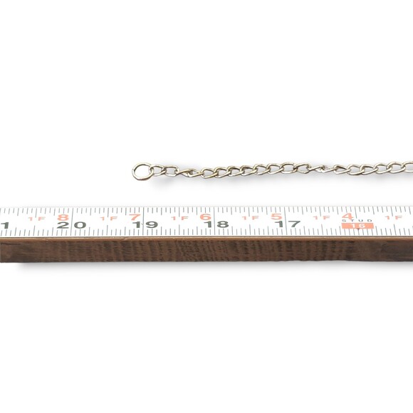 Silver Tone Metal Flower Rhinestone Bib Chain Loops Collar Necklace Art Nouveau - Picture 8 of 9